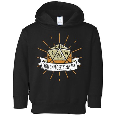 You Can Certainly Try Dragon Dice Wizard Gamer Toddler Hoodie