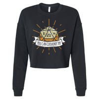 You Can Certainly Try Dragon Dice Wizard Gamer Cropped Pullover Crew