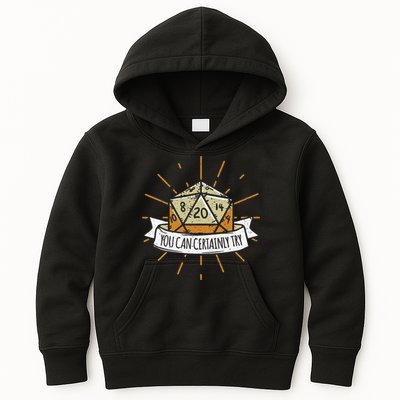 You Can Certainly Try Dragon Dice Wizard Gamer Kids Hoodie