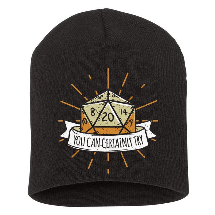You Can Certainly Try Dragon Dice Wizard Gamer Short Acrylic Beanie