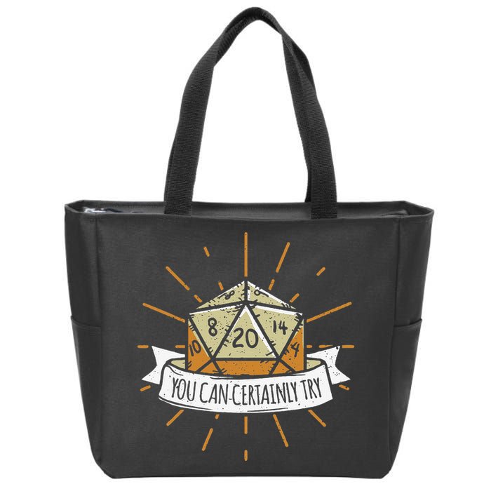You Can Certainly Try Dragon Dice Wizard Gamer Zip Tote Bag