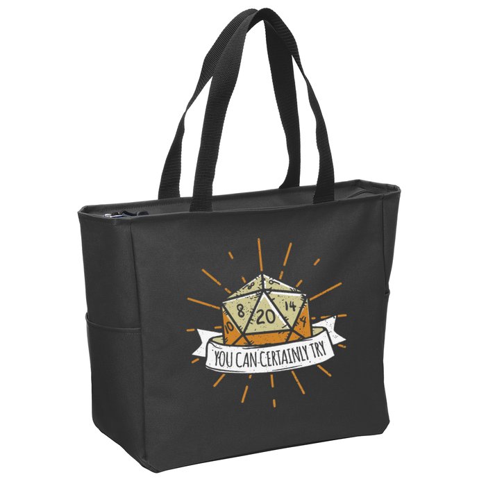 You Can Certainly Try Dragon Dice Wizard Gamer Zip Tote Bag