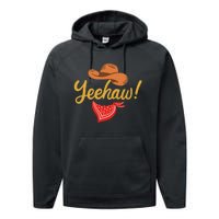 Yeehaw Cowboy Cowgirl Western Country Rodeo Performance Fleece Hoodie