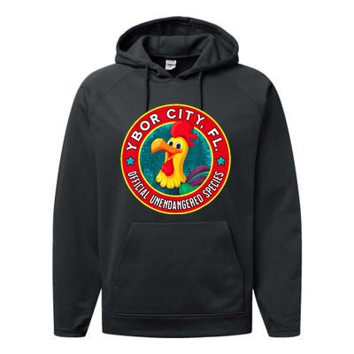 Ybor City Chicken Unendangered Species Souvenir Performance Fleece Hoodie