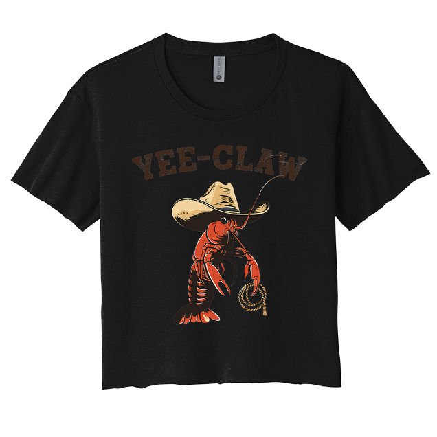 Yee Claw Crawfish Cajun Seafood Festival Gift Women's Crop Top Tee