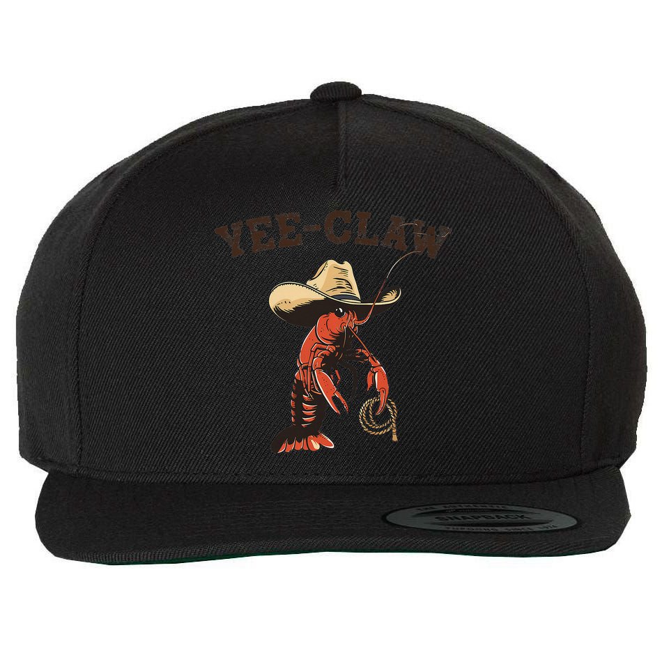 Yee Claw Crawfish Cajun Seafood Festival Gift Wool Snapback Cap