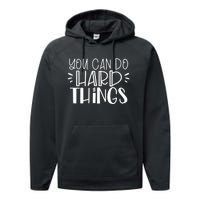 You Can Do Hard Things Growth Mindset Performance Fleece Hoodie