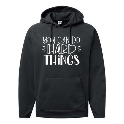 You Can Do Hard Things Growth Mindset Performance Fleece Hoodie