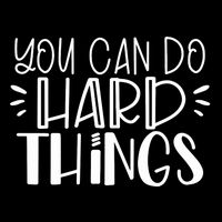 You Can Do Hard Things Growth Mindset Drawstring Bag