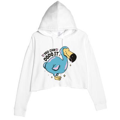 You Can Dodo It Funny Bird Motivational Crop Fleece Hoodie