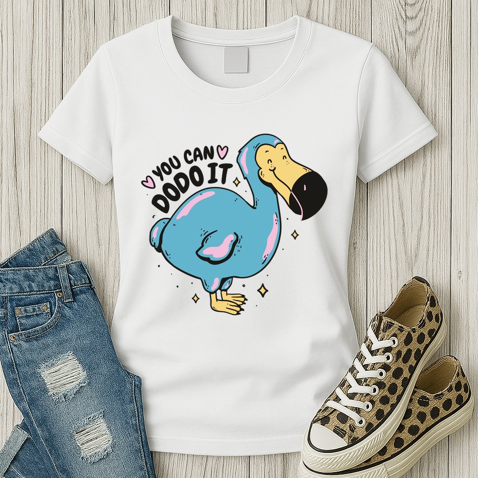 You Can Dodo It Funny Bird Motivational Womens T-Shirt