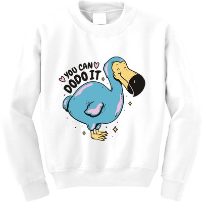 You Can Dodo It Funny Bird Motivational Kids Sweatshirt