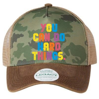 You Can Do Hard Things Motivational Quote Legacy Tie Dye Trucker Hat