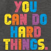 You Can Do Hard Things Motivational Quote Vector Backpack