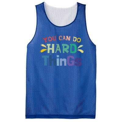 You Can Do Hard Things Inspirational Quote Motivation Gift Mesh Reversible Basketball Jersey Tank