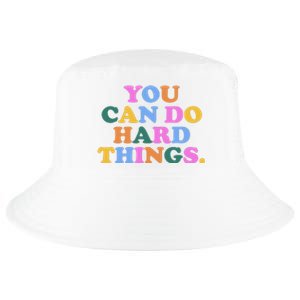 You Can Do Hard Things Motivational Colorful Quote Cool Comfort Performance Bucket Hat