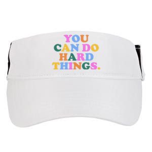 You Can Do Hard Things Motivational Colorful Quote Adult Drive Performance Visor