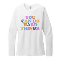 You Can Do Hard Things Motivational Colorful Quote Womens CVC Long Sleeve Shirt