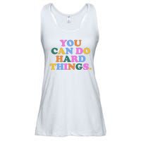 You Can Do Hard Things Motivational Colorful Quote Ladies Essential Flowy Tank