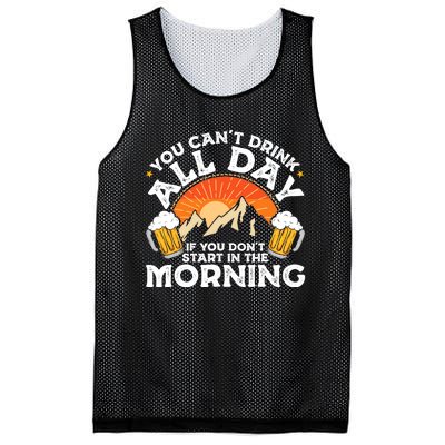 You Cant Drink All Day If You Dont Start In The Morning Mesh Reversible Basketball Jersey Tank