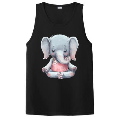 Yoga Cute Elephant Meditation Fitness Gift PosiCharge Competitor Tank