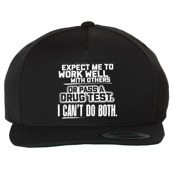 You Can Either Expect Me To Work Well With Others Or Pass A Drug Test. I CanT D Wool Snapback Cap