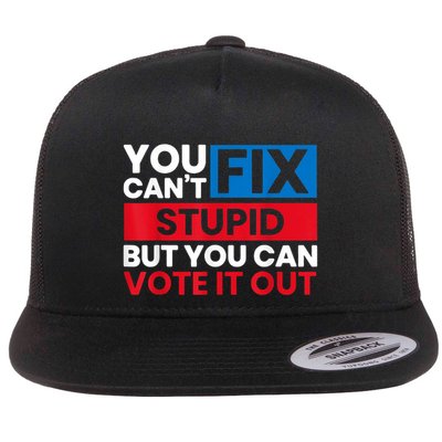 You Cant Fix Stupid But You Can Vote It Out Anti Biden Usa Flatbill Hat