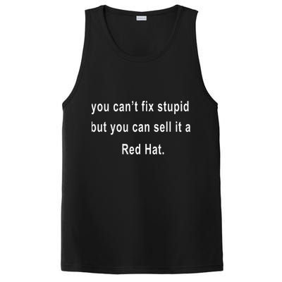You CanT Fix Stupid But You Can Sell It A Red Hat Funny PosiCharge Competitor Tank