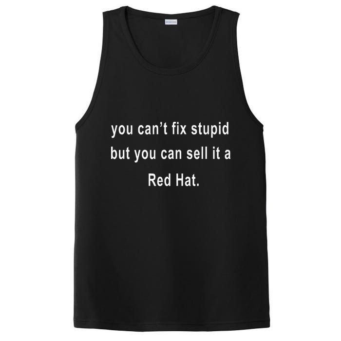 You CanT Fix Stupid But You Can Sell It A Red Hat Funny PosiCharge Competitor Tank