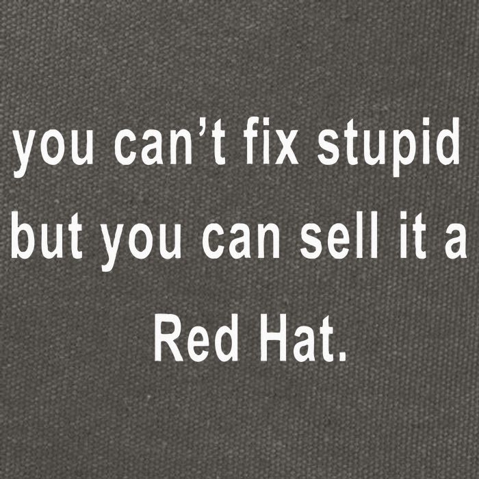 You CanT Fix Stupid But You Can Sell It A Red Hat Funny Cotton Canvas Backpack