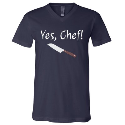 Yes Chef Funny Culinary Kitchen Cook Cooking Foodie V-Neck T-Shirt