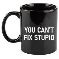 You CanT Fix Stupid Funny Sarcastic Jokes Family 11oz C Handle Ceramic Mug