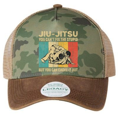 You Can't Fix The Stupid Fun Vintage Jiu Jitsu Legacy Tie Dye Trucker Hat