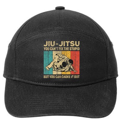 You Can't Fix The Stupid Fun Vintage Jiu Jitsu 7-Panel Snapback Hat