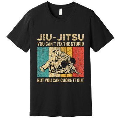 You Can't Fix The Stupid Fun Vintage Jiu Jitsu Premium T-Shirt