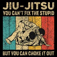 You Can't Fix The Stupid Fun Vintage Jiu Jitsu Toddler T-Shirt