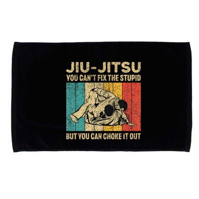You Can't Fix The Stupid Fun Vintage Jiu Jitsu Microfiber Hand Towel