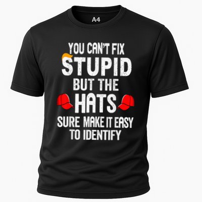 You CanT Fix Stupid But The Hats Sure Make It Easy Cooling Performance Crew T-Shirt