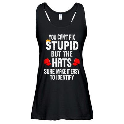You CanT Fix Stupid But The Hats Sure Make It Easy Ladies Essential Flowy Tank
