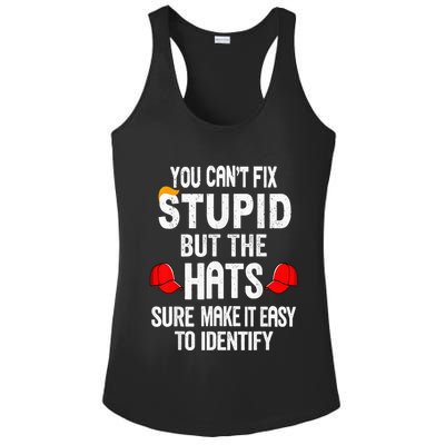 You CanT Fix Stupid But The Hats Sure Make It Easy Ladies PosiCharge Competitor Racerback Tank