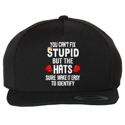 You CanT Fix Stupid But The Hats Sure Make It Easy Wool Snapback Cap