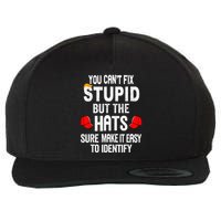 You CanT Fix Stupid But The Hats Sure Make It Easy Wool Snapback Cap