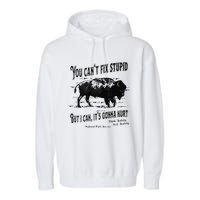 You Can’t Fix Stupid But I Can Its Gonna Hurt Garment-Dyed Fleece Hoodie