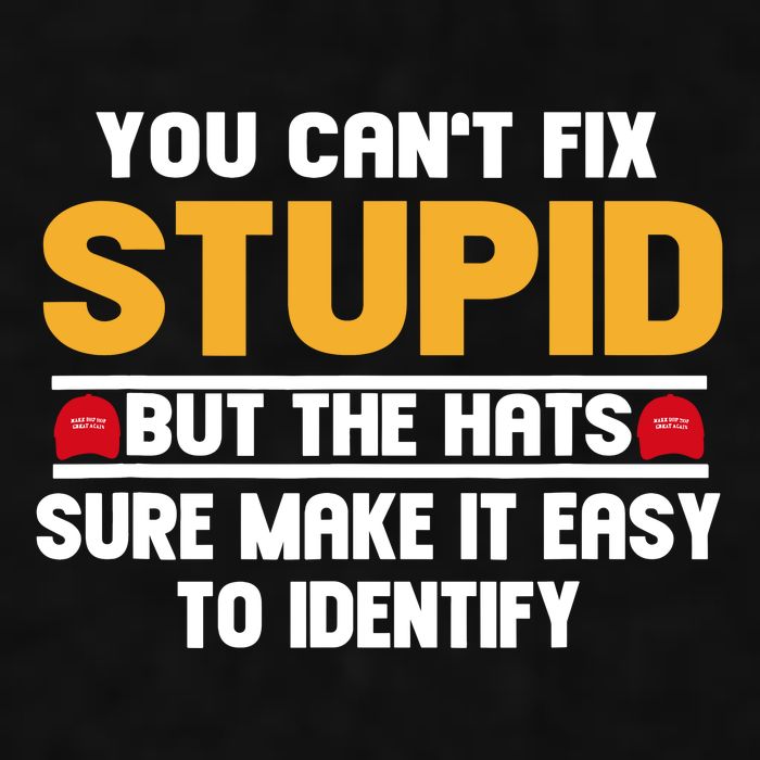 You CanT Fix Stupid But The Hats Sure Make It Easy Ladies PosiCharge Tri-Blend Wicking Tank