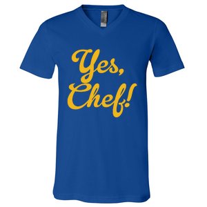 Yes Chef! Funny Novelty Cool Gift V-Neck T-Shirt