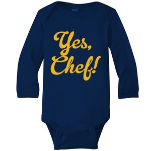 Yes Chef! Funny Novelty Cool Gift Baby Long Sleeve Bodysuit