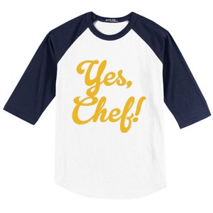 Yes Chef! Funny Novelty Cool Gift Baseball Sleeve Shirt