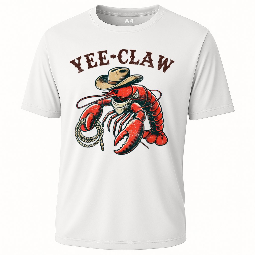 Yee Claw! Funny Crawfish Cajun Sea Festival Cooling Performance Crew T-Shirt