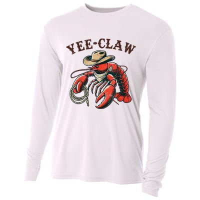 Yee Claw! Funny Crawfish Cajun Sea Festival Cooling Performance Long Sleeve Crew