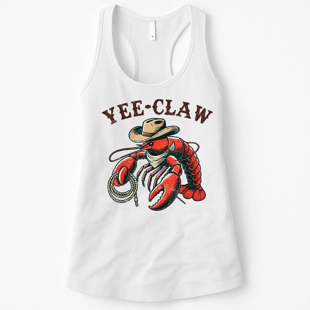 Yee Claw! Funny Crawfish Cajun Sea Festival Womens Tank Top